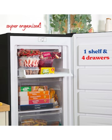 Russell Hobbs RH143FZ552E1B 143cm High Small Upright Freezer - Black - E Rated