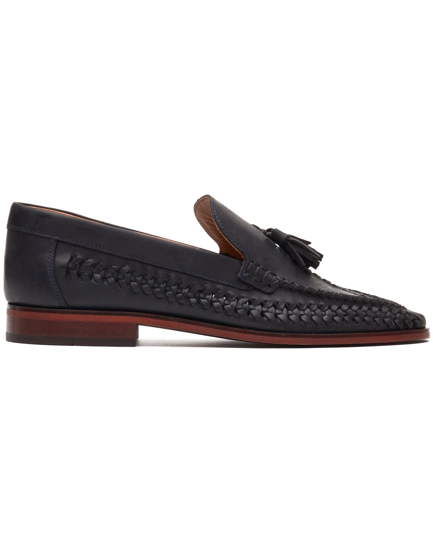 New In - Base London Bracken Leather Weave Loafer