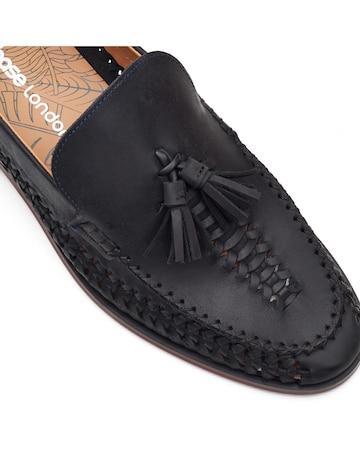 Base London Bracken Leather Weave Loafer