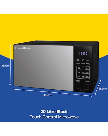 Russell Hobbs RHMT2005B 20L Black Touch Control Digital Microwave