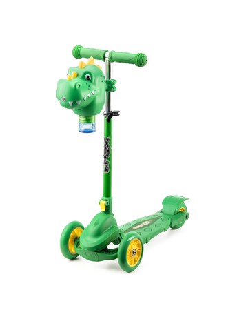 Xootz Dinosaur Bubble Go Scooter - Green