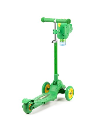 Xootz Dinosaur Bubble Go Scooter - Green