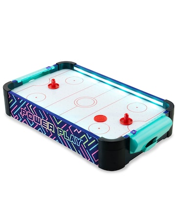 20" LED Air Hockey Games Table - Navy Blue