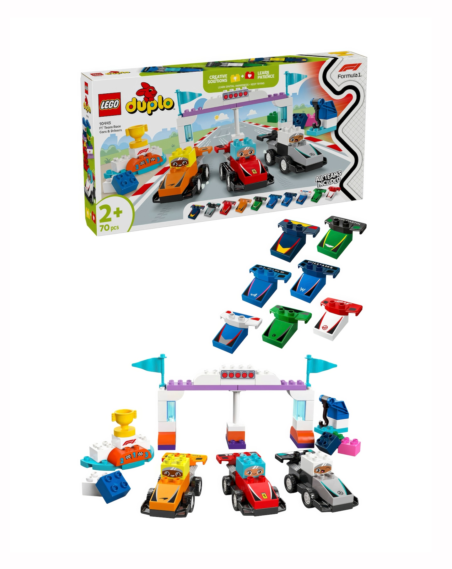 New In - LEGO DUPLO F1 Team Race Cars & Drivers R