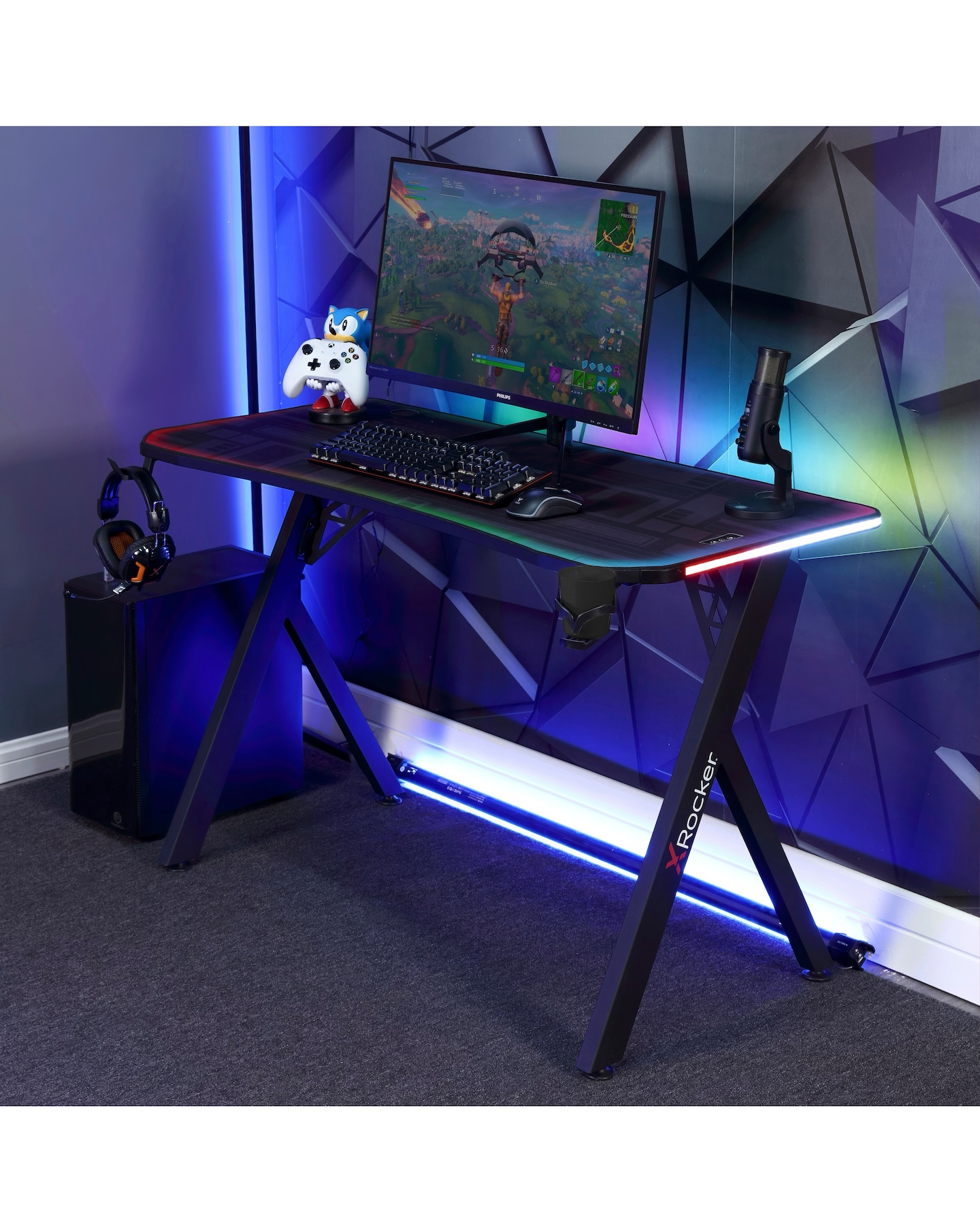 X Rocker Lumio Compact Gaming Desk