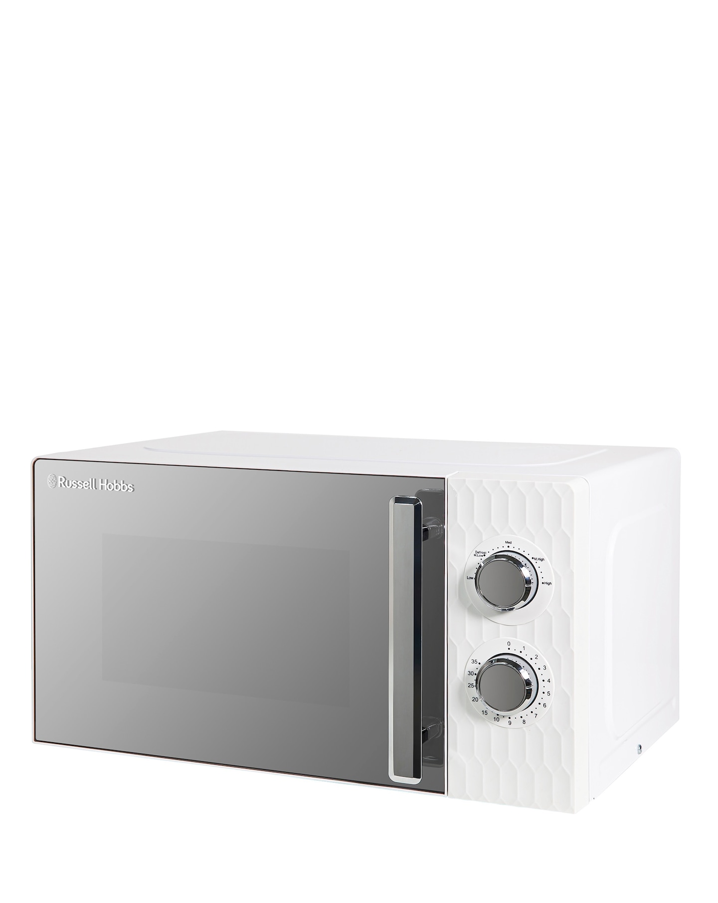 New In - Russell Hobbs Honeycomb Microwave White