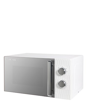 Russell Hobbs RHMM715 17Litre Textured Honeycomb Manual Microwave- White