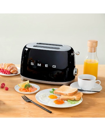 Smeg TSF01 2 Slice Black Toaster