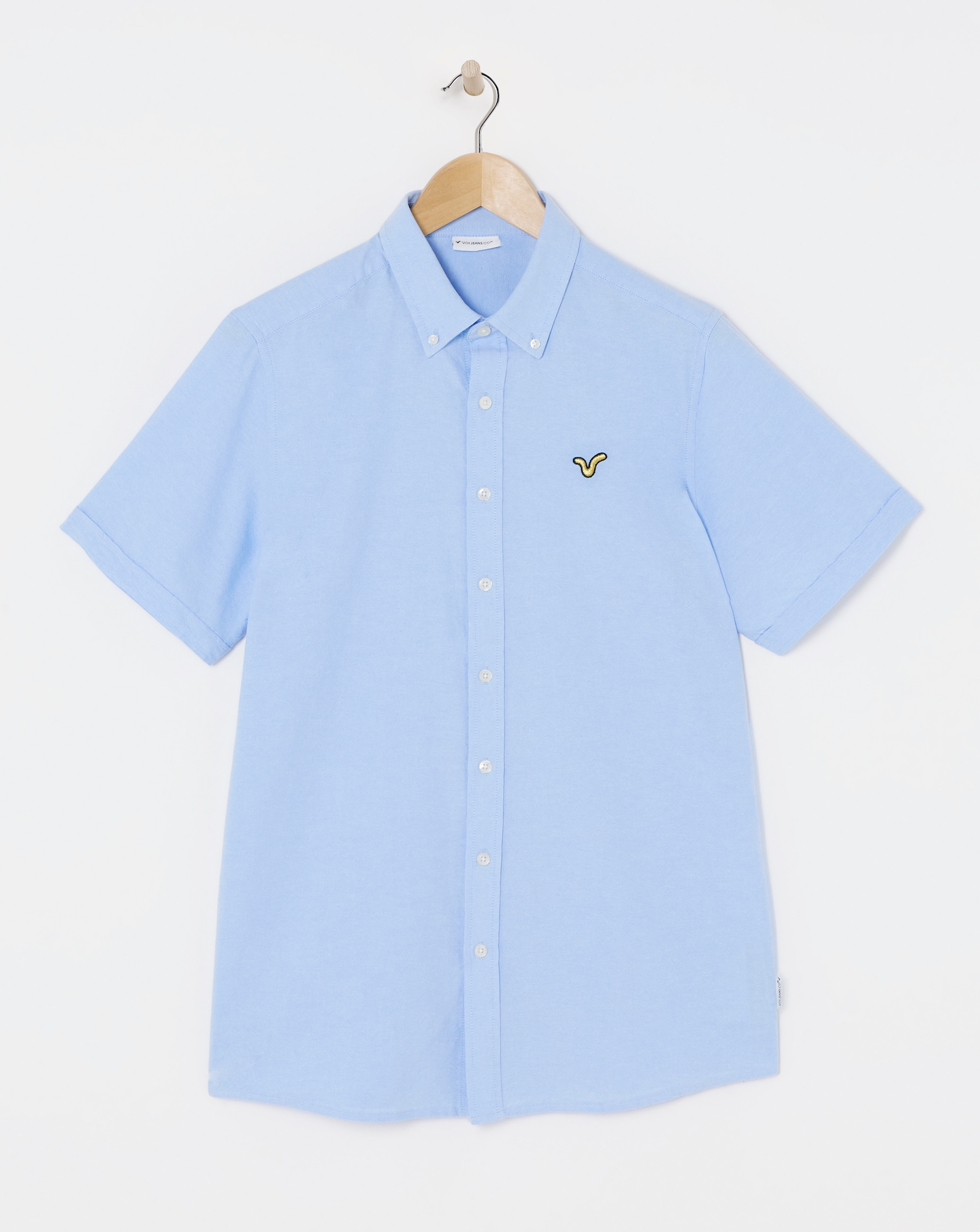Voi Plain Oxford Short Sleeve Shirt Long