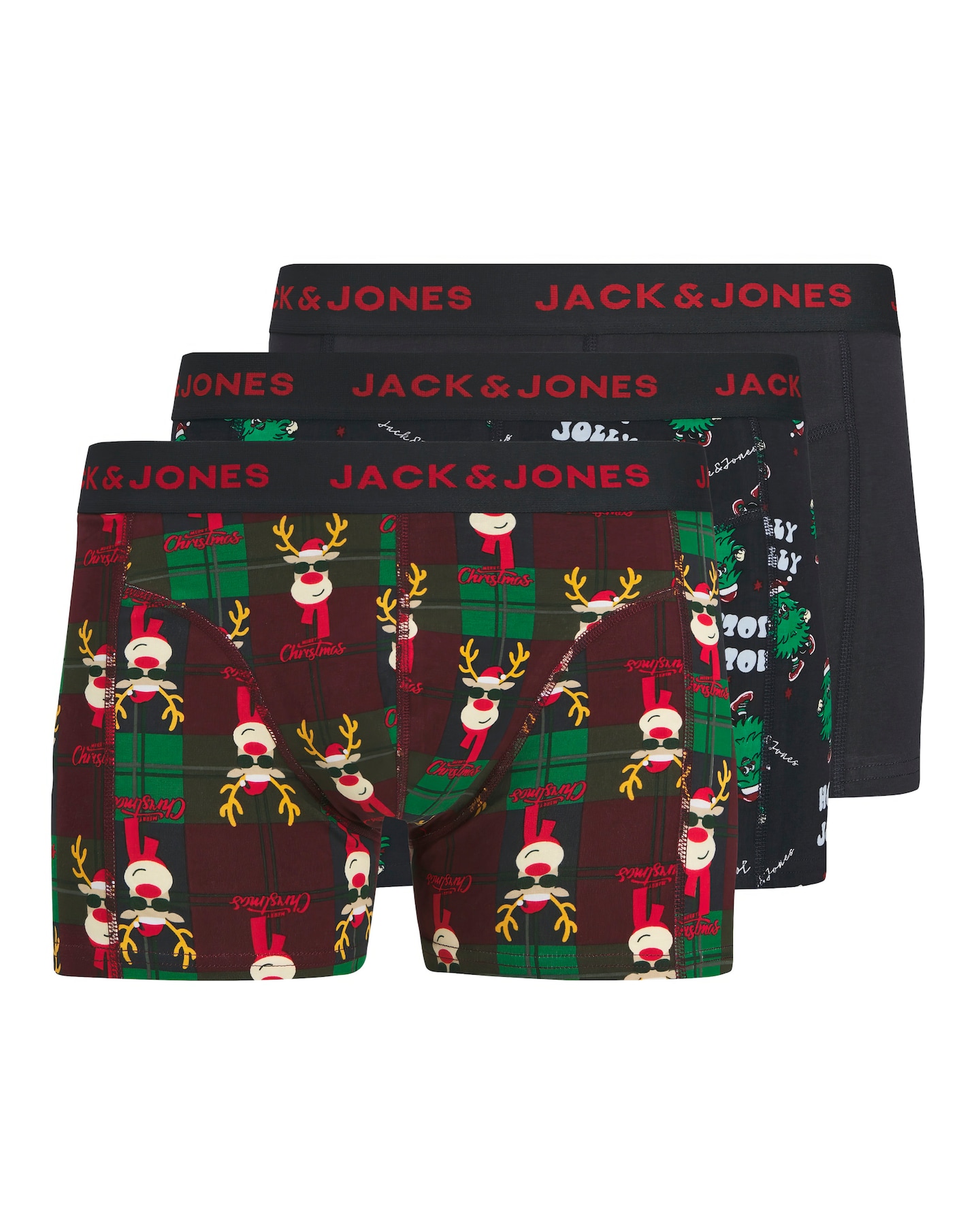 New In - Jack & Jones Christmas Trunks 3 Pack