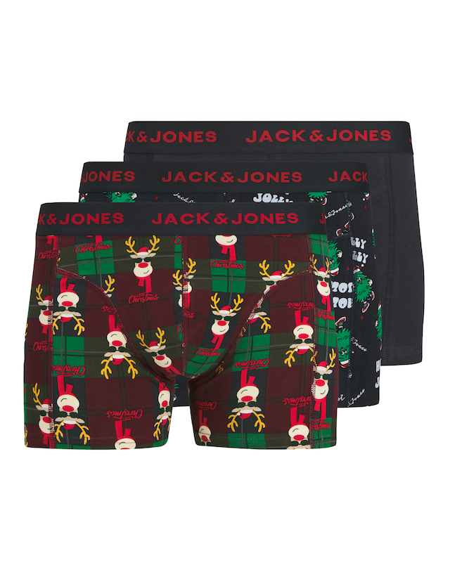 Jack & Jones Christmas Trunks 3 Pack - Multi