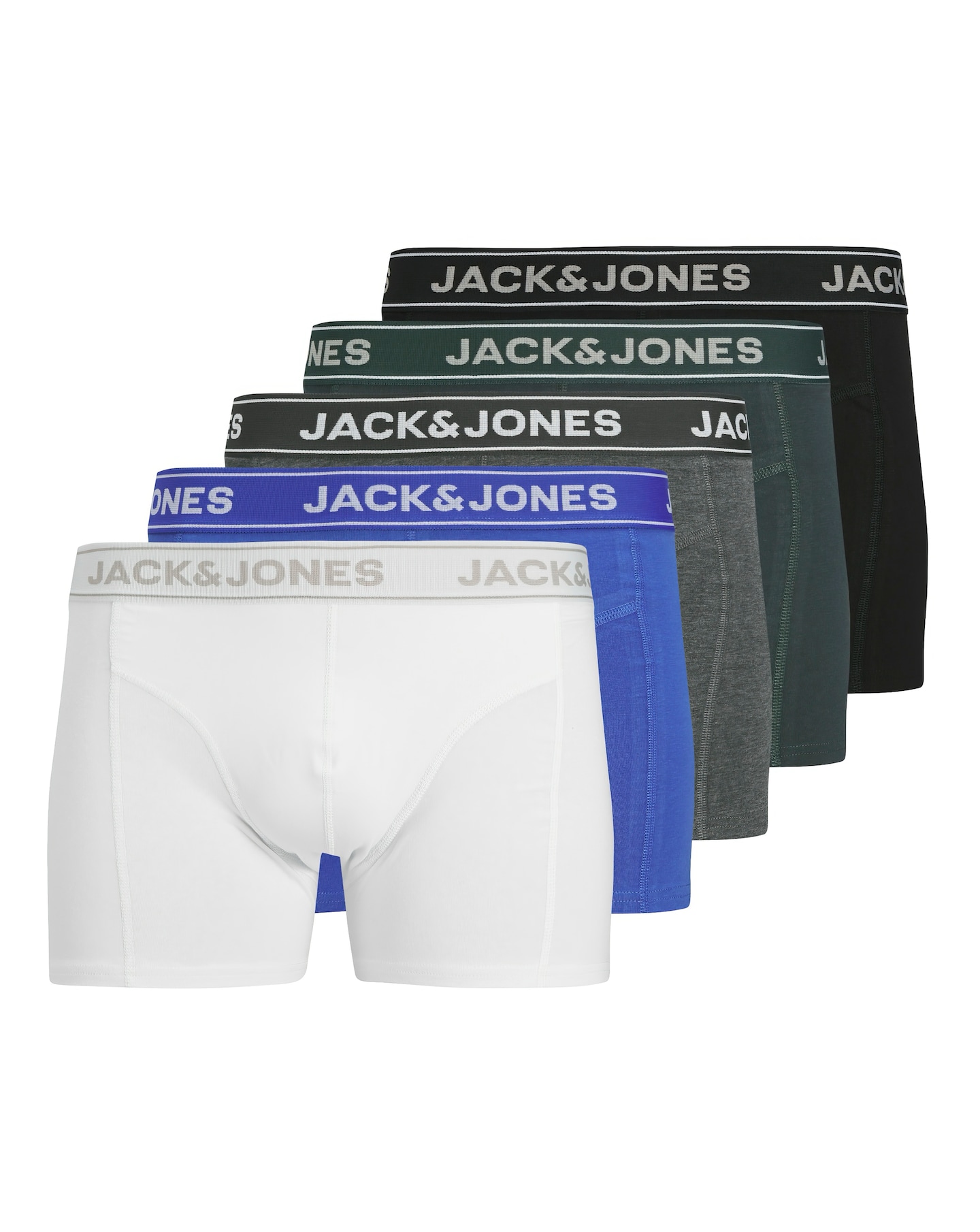 New In - Jack & Jones Logo Trunks 5 Pack - Multi