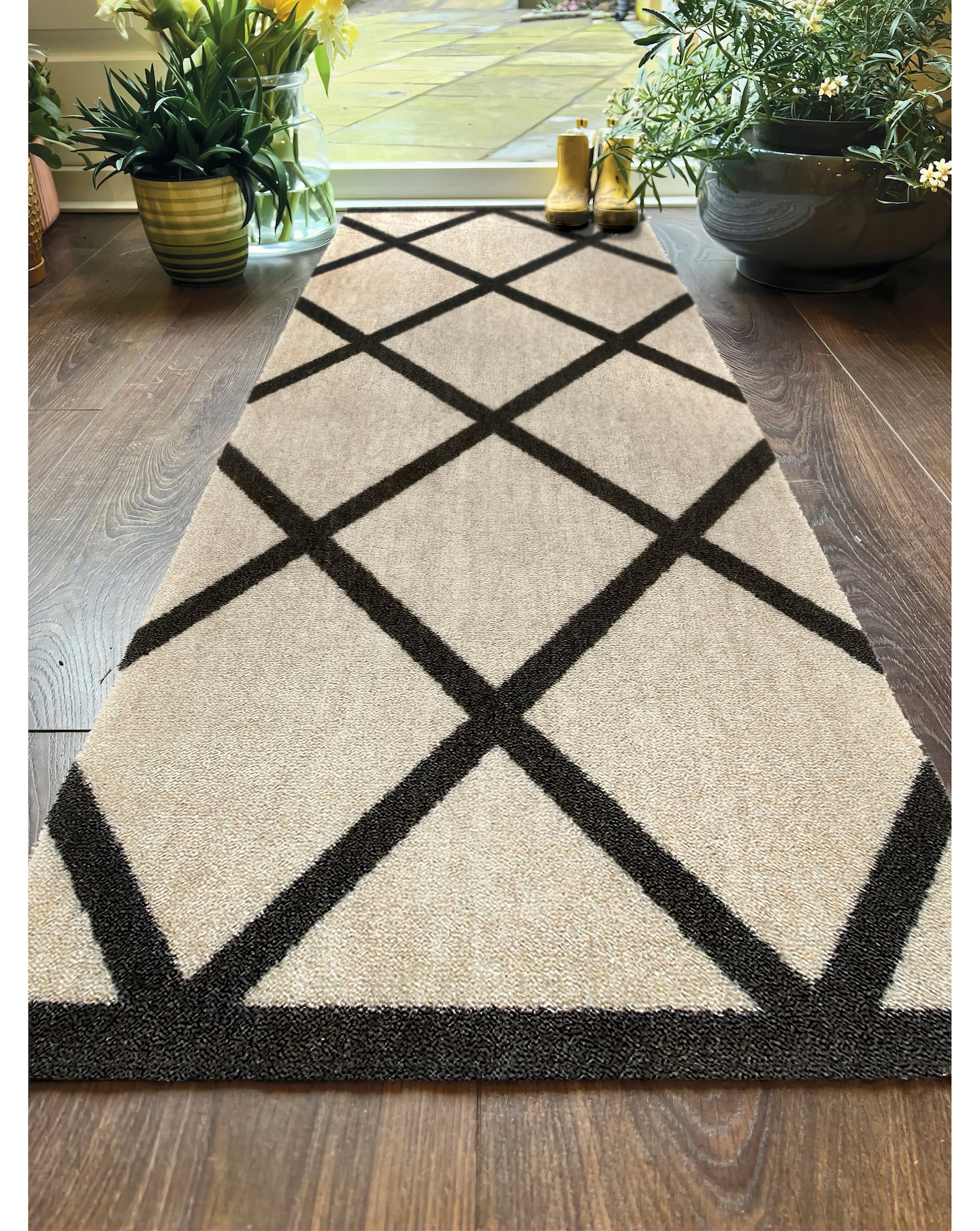 My Mat Border Geo Washable Runner