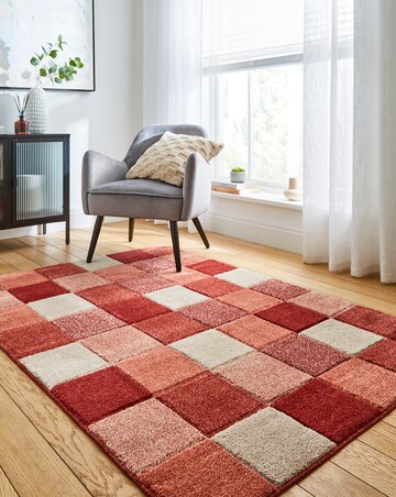 Sara Carved Chequerboard Rug