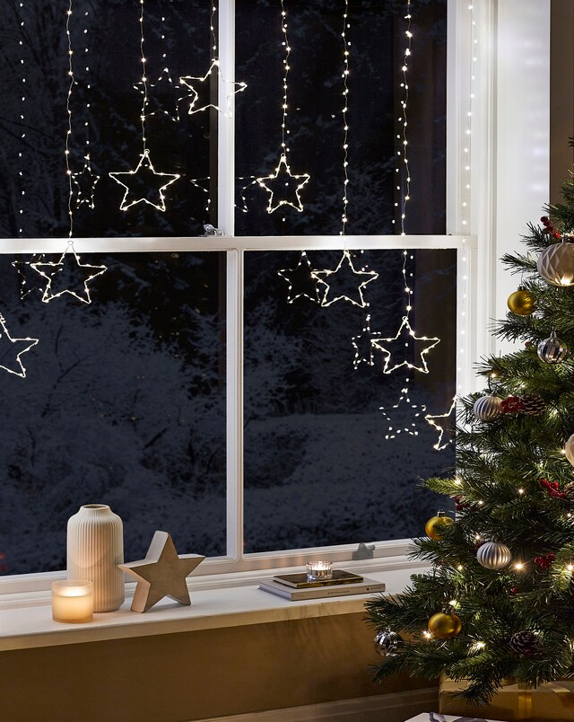 Warm White Star LED Window Lights - Warm White