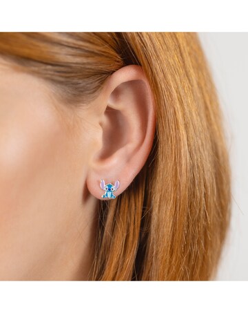 Stitch Silver Enamel Earrings