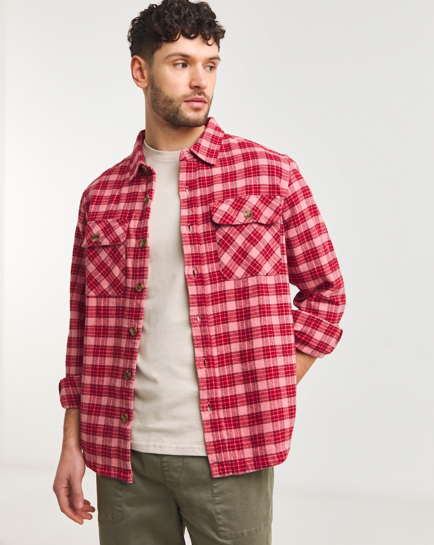Heavy Flannel Check Overshirt