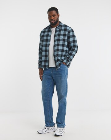 Brushed Buffalo Check Zip Overshirt