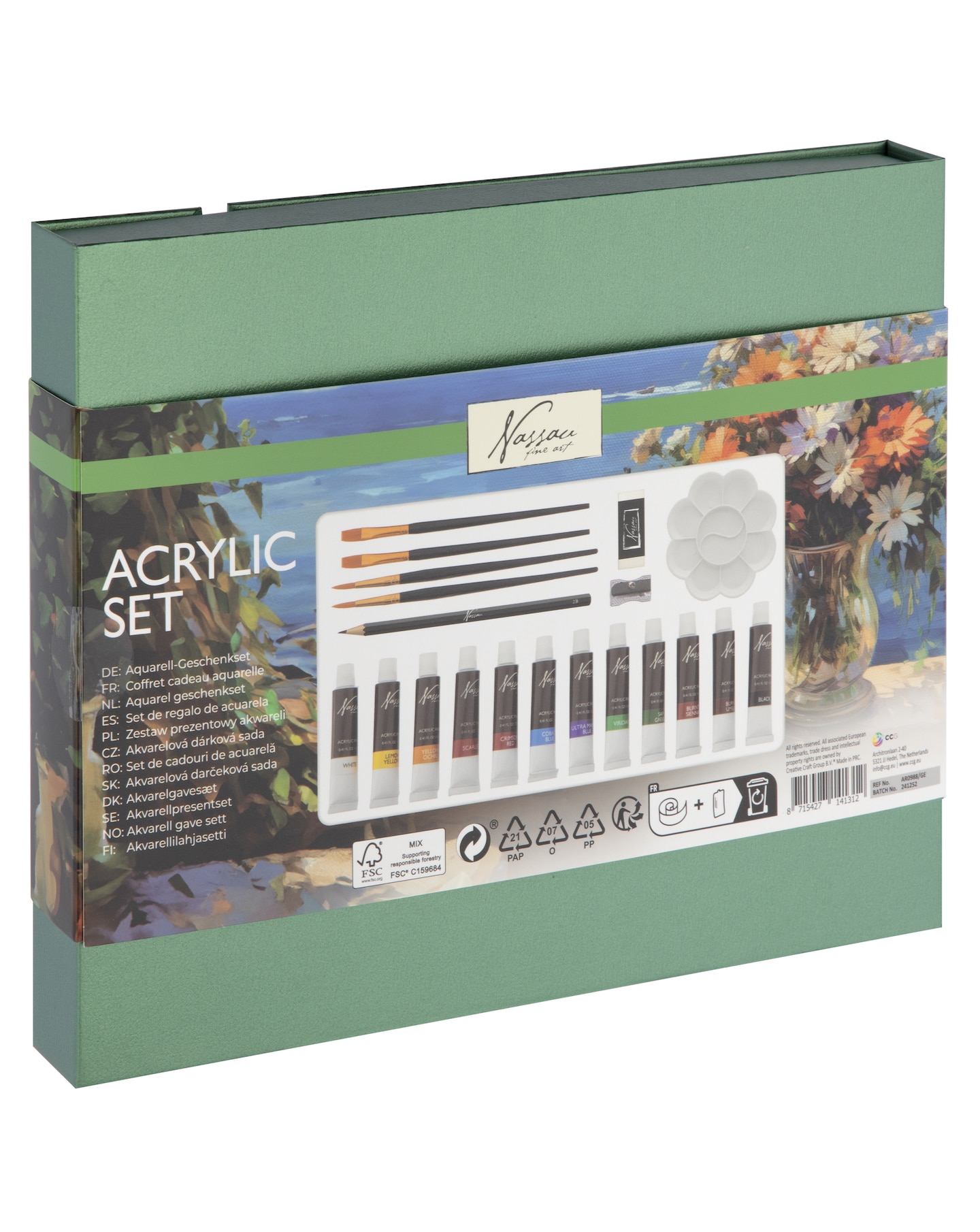 21 Pc Acrylic Art Set
