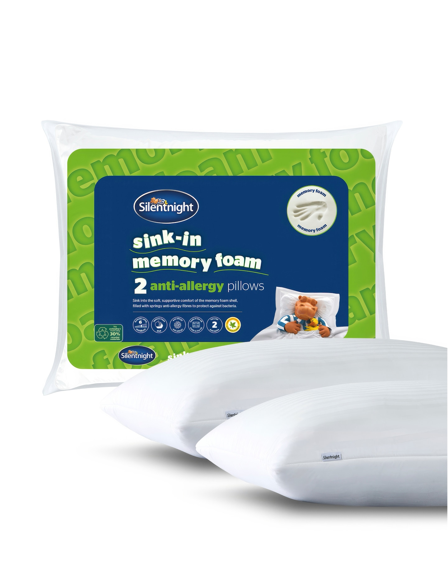 Silentnight Anti-Allergy 2 Pack Pillow
