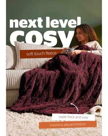Silentight Luxury Super Cosy Heated Throw - Berry