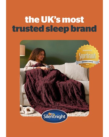 Silentight Luxury Super Cosy Heated Throw - Berry