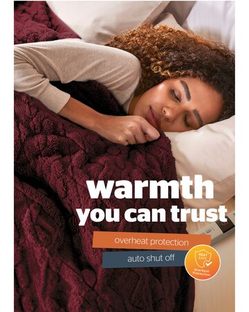 Silentight Luxury Super Cosy Heated Throw - Berry