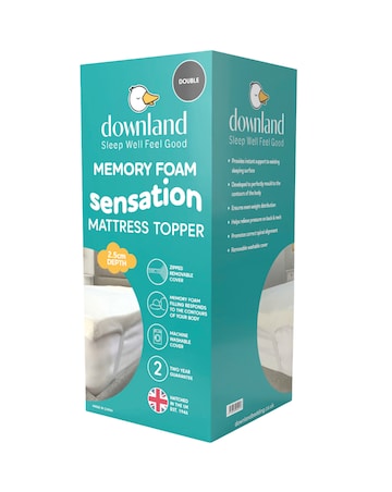 Downland Memory Foam Sensation Mattress Topper