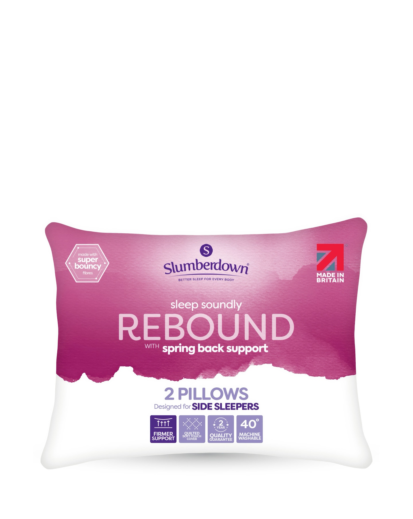 Slumberdown Rebound Firm Pillows 2 Pack
