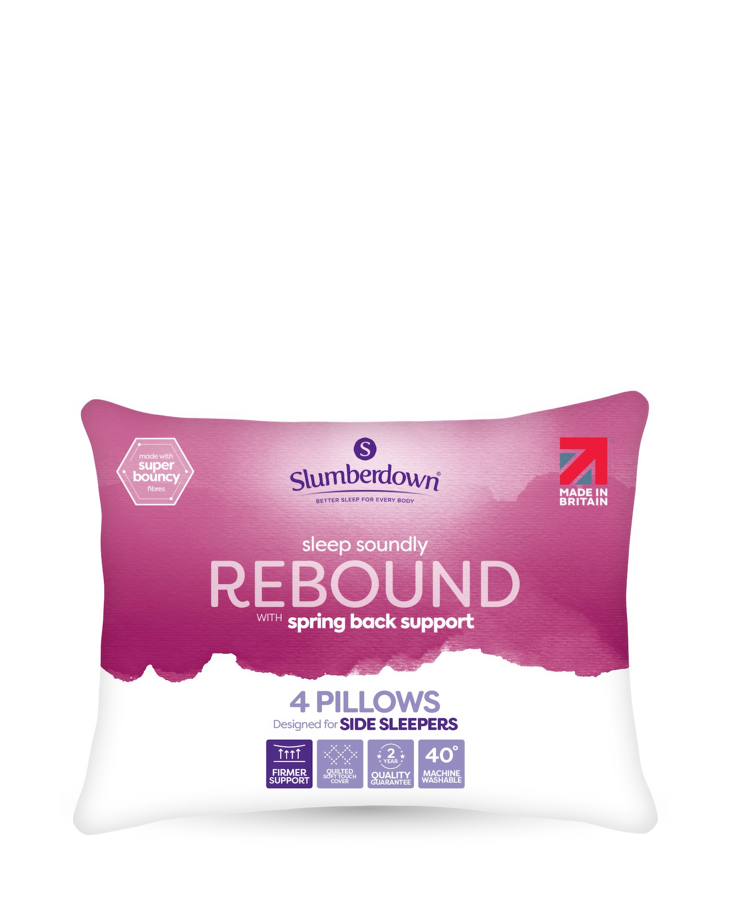 New In - Slumberdown Rebound Firm Pillows 4 Pack