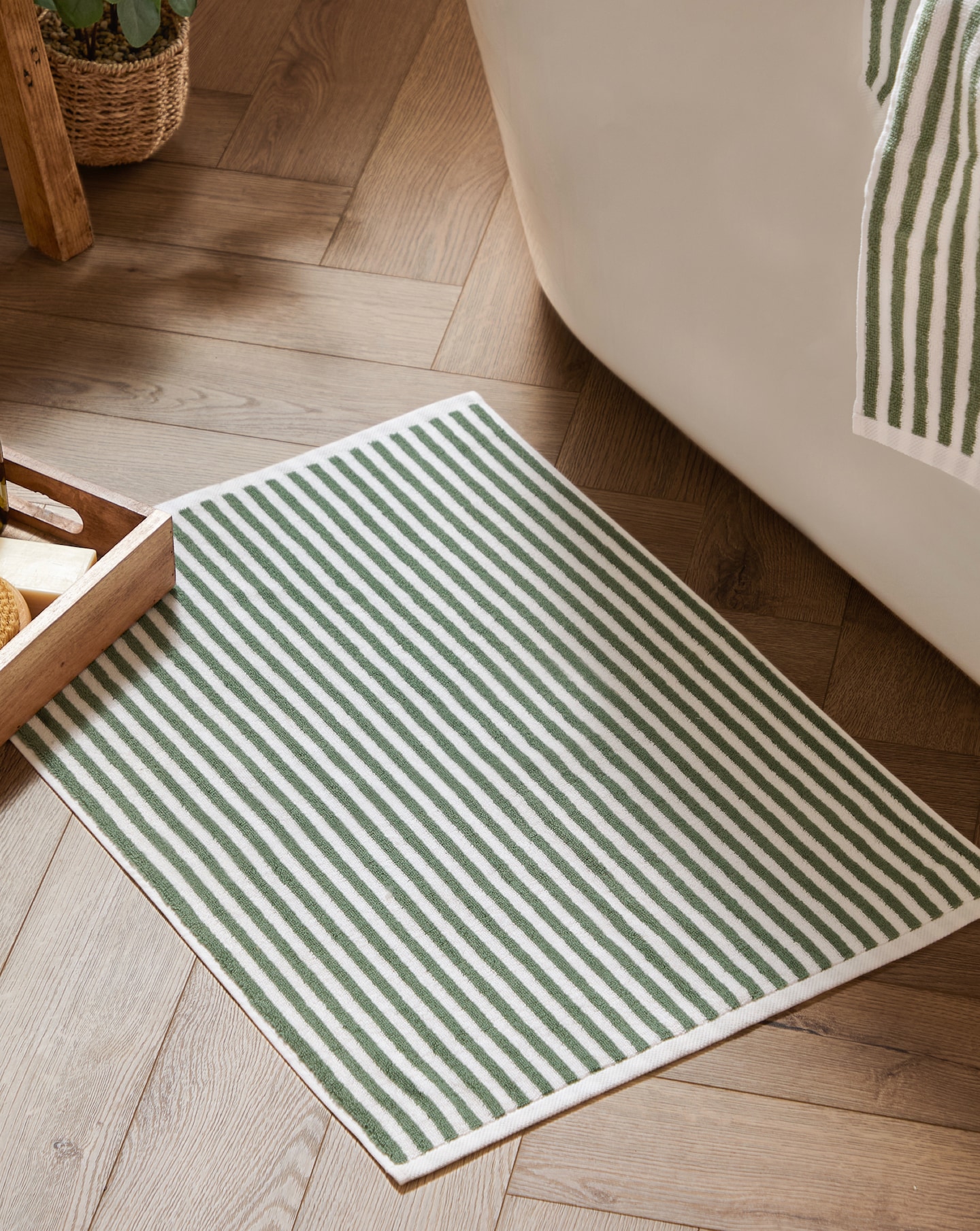 New In - Yard Hebden Stripe Cotton Bathmat