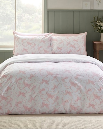Catherine Lansfield Bow Embroidery Duvet Set