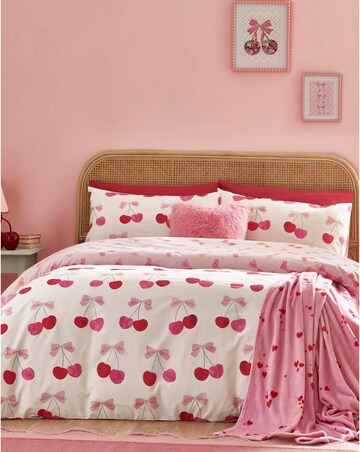 Catherine Lansfield Cherries and Bows Duvet Set