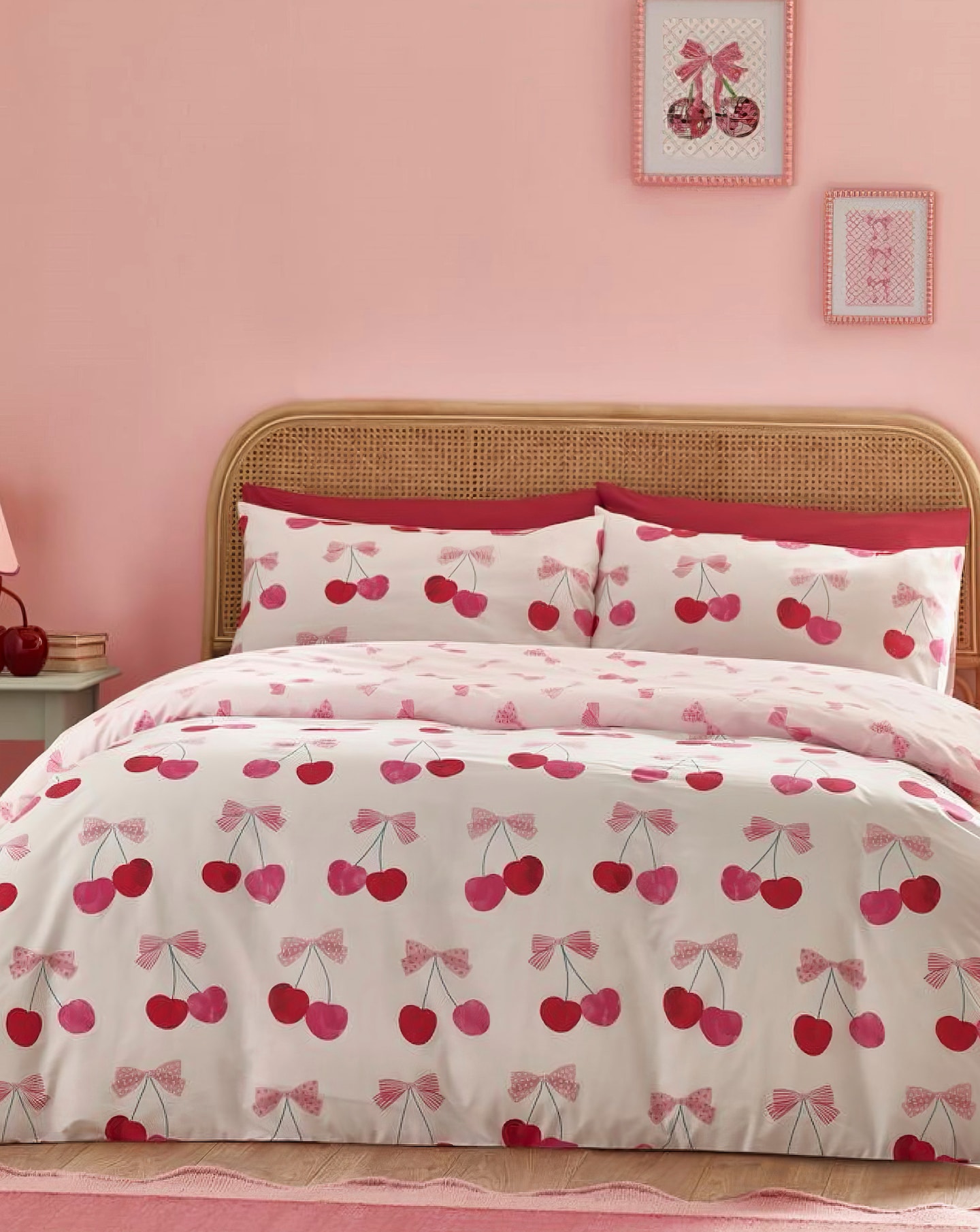 New In - Catherine Lansfield Cherries Duvet Set