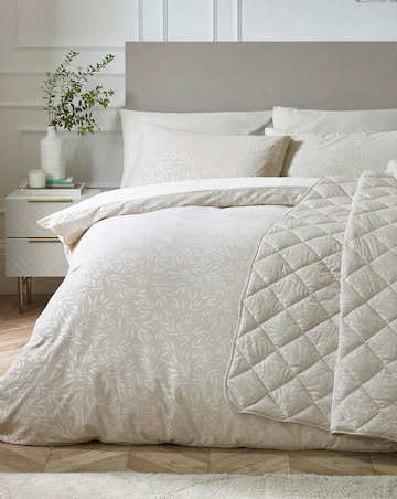 Catherine Lansfield Corded Leaves Duvet Set