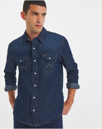 Wrangler 27MW Denim Shirt - Dark Stone