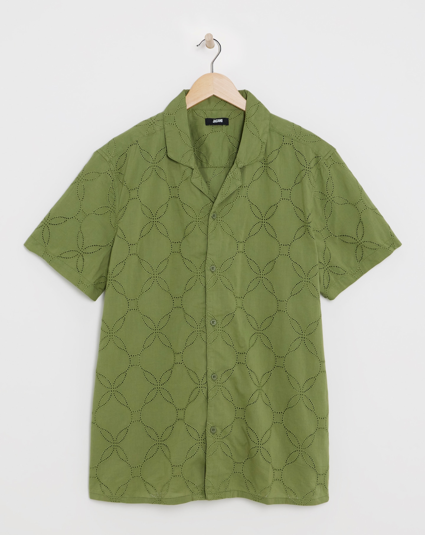 Cuban Collar Embroidery Shirt