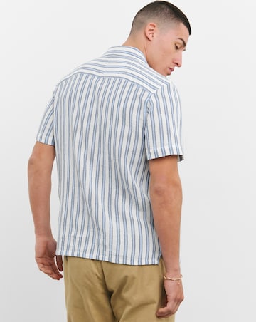 Cuban Collar Stripe Shirt