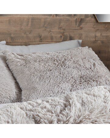 Catherine Lansfield Cuddly Duvet Set Silver