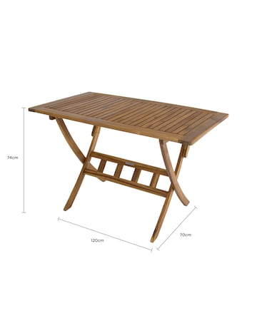 Charles Bentley Wooden Rectangular Dining Table - 4 Seater