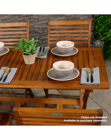 Charles Bentley Wooden Rectangular Dining Table - 4 Seater