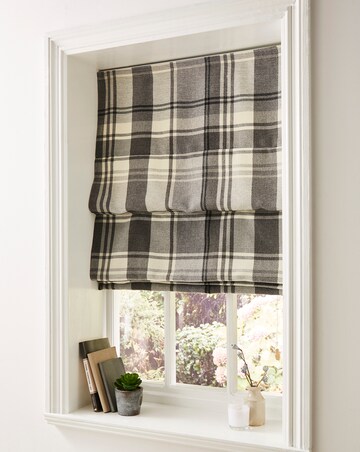 Highland Check Lined Roman Blinds