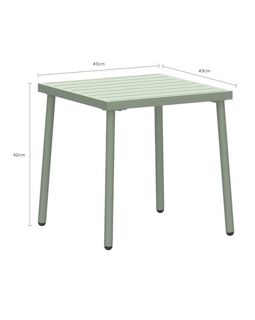 Charles Bentley Porto Relaxing Green Stripe Bistro Set