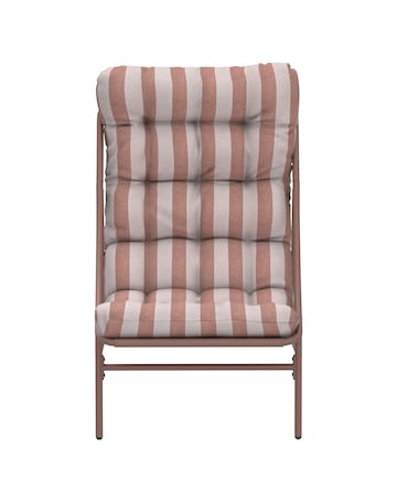 Charles Bentley Porto Relaxing Terracotta Stripe Bistro Set