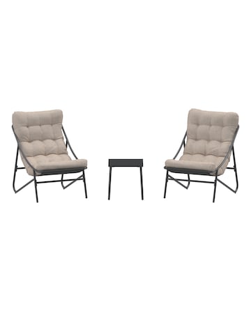 Charles Bentley Porto Relaxing 3 Piece Bistro Set