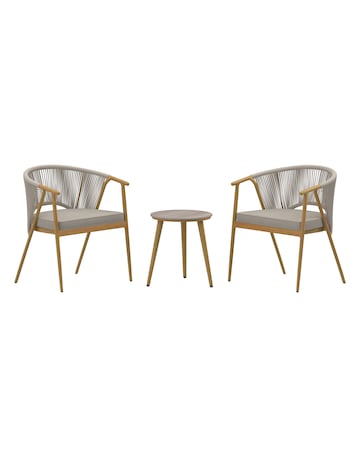 Charles Bentley Almada Rope Weave Bistro Set