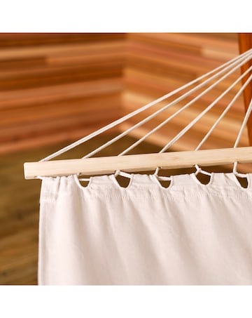 Charles Bentley Garden Hammock With Wooden Arc Stand One Person