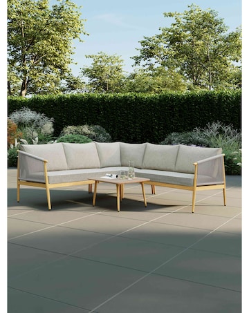 Charles Bentley Almada Rope Weave 4-5 Seater Corner Lounge Set