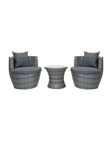Charles Bentley 3 Piece Stacking Rattan Bistro Set