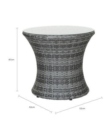 Charles Bentley 3 Piece Stacking Rattan Bistro Set
